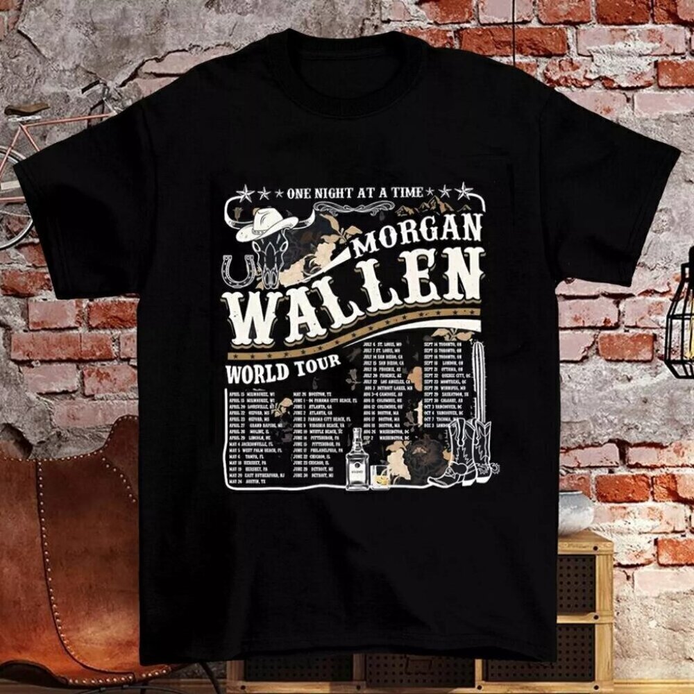 Morgan Wallen One Night At A Time World Tour Country Music Fan Graphic T-Shirt